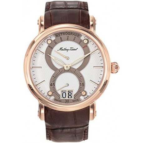 Reloj H7022PI Mathey Tissot Retrograde 1886 Quartz White Dial Men's Watch