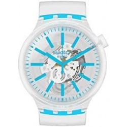 Reloj SO27E105 Swatch orologio uomo BLUEINJELLY Originals Big Bold 47mm Summer