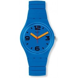Reloj GN251B Swatch Pepeblu Blue Stainless Steel Swiss Quartz Fashion Watch