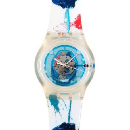 Reloj SUJK104C Swatch Men's Wrist Watch Blue Plastic Strap