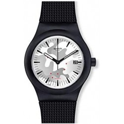 Reloj SUTB407 Swatch Men's Quartz Watch Silicone Strap, Black, 22 Model