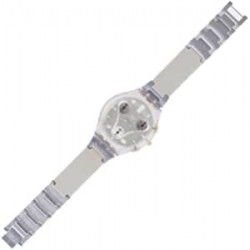 Reloj Swatch Cream Leather B Green Face Natural Iron Unisex Watch Suyk104g
