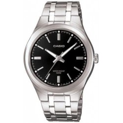 Reloj MTP 1310D 1AVDF Casio Men's MTP1310D 1AV Silver Stainless Steel Quartz Watch Black Dial
