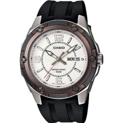 Reloj MTP 1327 7A2 Casio Men's MTP1327 7A2V Black Resin Quartz Watch White Dial