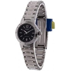 Reloj LTP 1177A 1A Casio Women's Casual Analog Watch w Black Dial & Notched Bezel