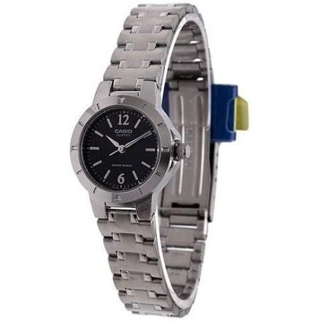 Reloj LTP 1177A 1A Casio Women's Casual Analog Watch w Black Dial & Notched Bezel