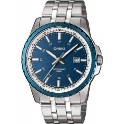 Reloj MTP 1328D 2AVDF Casio Men's Core MTP1328D 2AV Silver Stainless Steel Quartz Watch Blue Dial