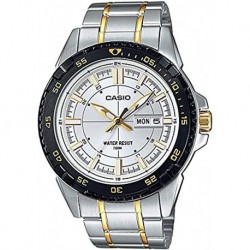 Reloj MTD 1078SG 7AVDF A916 Casio 7AV Men's Stainless Steel 100M Diver Watch Day Date Gold Two Tone