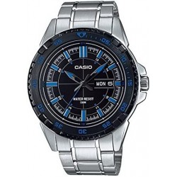Reloj MTD 1078D 1A2VDF A914 Casio 1A2V Men's Stainless Steel 100M Diver Watch Day Date