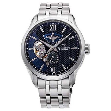 Reloj RK AV0B03B Orientstar Men's Automatic Watch, Layered Skeleton, Silver Watch Shipped from Japan