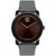 Reloj 3600455 Movado Bold, TR90 Brown Stainless Steel Case, Dial, Grey Leather Strap, Men,