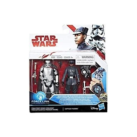 Figura Star Wars Force Link Finn First Order Disguise & Captain Phasma Pack