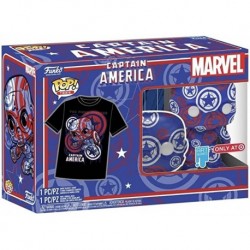 Figura Funko POP! Collector's Box Captain America Marvel Patriotic Age POP & Tee Exclusive XXL
