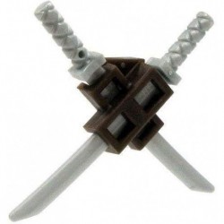 LEGO Dual Scabbard 2 Silver Katana Swords