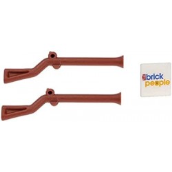 LEGO Accessories Brown Flintlock Musket Pirate Gun x2