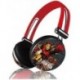 Audífonos iHip MVF HP28 RT 1 Marvel Comics Pro Audio On Ear Headphones line Mic Iron Man Black Red