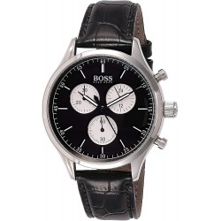 Reloj 1513543 Hugo Boss Companion Black Dial Leather Strap H (Importación USA)