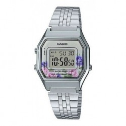 Reloj Casio Retro La680wa-4c Para Dama Plateado