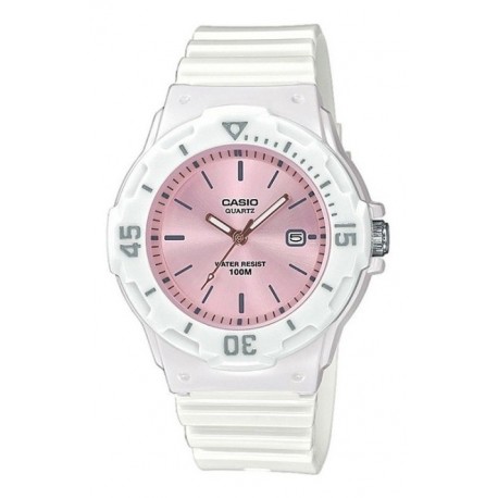 Reloj Casio Lrw-200h-4e3 Para Dama Blanco/ Rosa