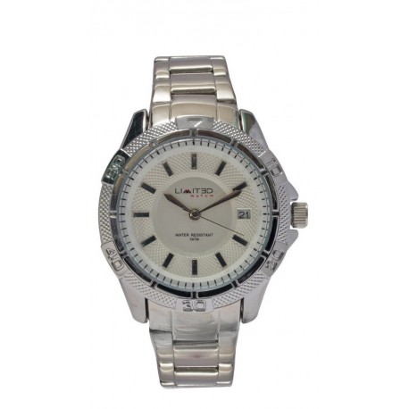 Reloj Limited 88-102-1 Para Dama Plateado/ Blanco