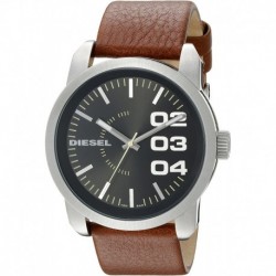 Reloj DZ1513 Diesel Black Dial Tan Leather Strap Hombre (Importación USA)