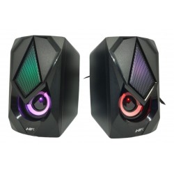 Parlantes Nia Para Pc Con Luz Rgb Usb 2.0 Plug 3.5mm An-903