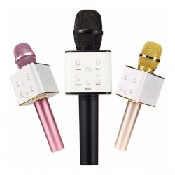 Microfono Karaoke Q7 Bluetooth Parlante Porttail + Estuche