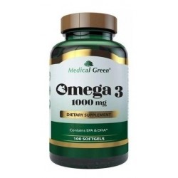 Omega 3 1000 Mg 100 Softgels Medical Green