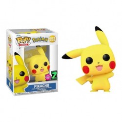 Funko Pop Pokémon Pikachu Exclusivo Flocked Caja Golpeada