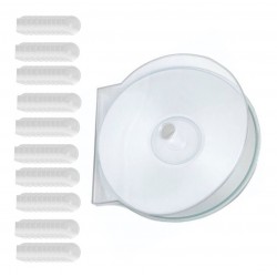 Estuche Forro Cd X100 Unidades Transparente Plástico Redondo