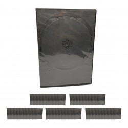 Estuche 2 Cd Forro 50 Unidades Negro Plástico Largo
