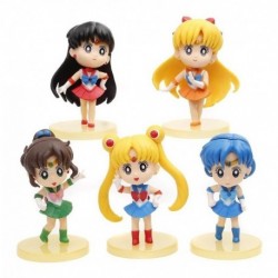 Sailor Moon Chibi Colección 5 Figuras En Bolsa