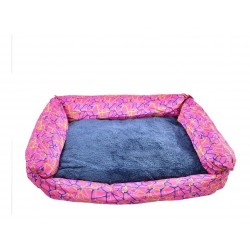 Cama Para Mascota Fucsia Estampada Pequeño