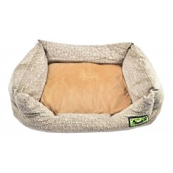 Cama Para Mascota Beige Estampada Pequeño