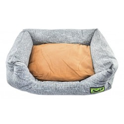 Cama Para Mascota Gris Estampada Pequeño