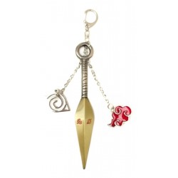 Naruto Kunai Símbolo Aldea Hoja Nube Roja Llavero Metálico