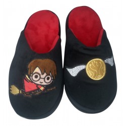 Harry Potter Pantuflas Bordadas Snitch Dorada