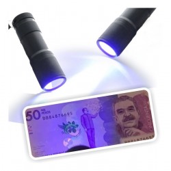 Setx2 Linternas Uv Blacklight Probador Billetes Fraude