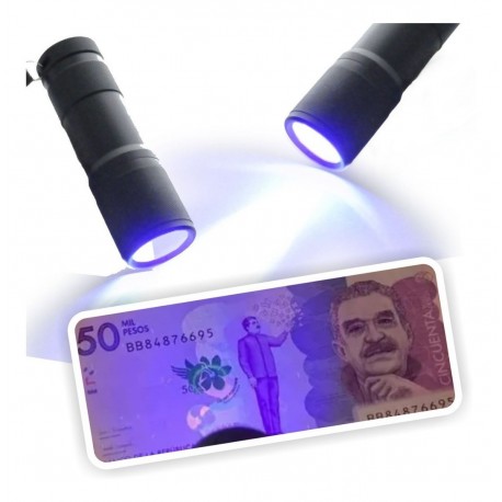 Setx2 Linternas Uv Blacklight Probador Billetes Fraude