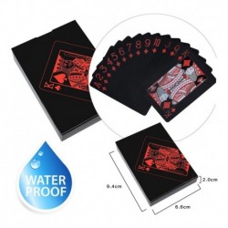 ¡ Cartas Playa Waterproof Black Red Play Card Baraja Poker!!
