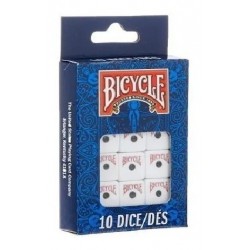 Juego De 10 Dados Bicycle En Acrílico De Alta Calidad 16mm