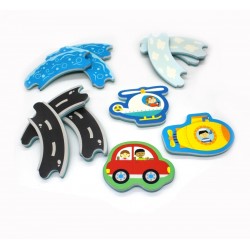 Rompecabezas Para Baño Barco Carro Constructor Montoy 75522