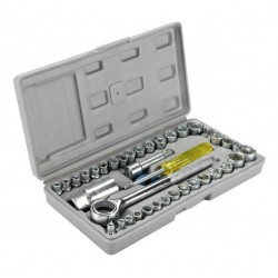 Juego Completo Copas Socket- 40pcs Herramientas 1/4 Y 3/8