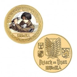 Ataque De Los Titanes Shingeki No Kyojin Moneda Levi Mikasa