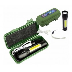 Linterna Táctica Linterna Led Recargable Usb Zoom 300 Metros