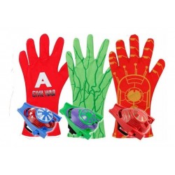 Guantes Lanzadores Avengers Hulk, Iron Man, Capitán América