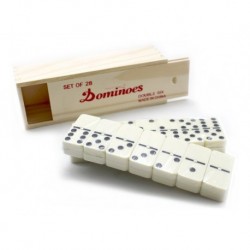 Domino Profesional Caja Madera Juego Fichas Casino 5010d