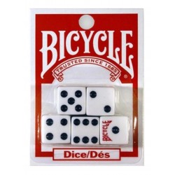 Juego De 5 Dados Bicycle En Acrílico De Alta Calidad