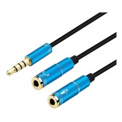Cable Audio Divisor Triestereo 1 Macho A 2 Hembras Premium