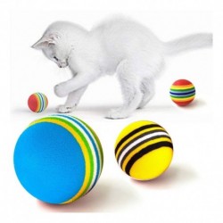 ¡ Juguete X4 Bolas Suaves D Colores Mascota Gato Pelota !!